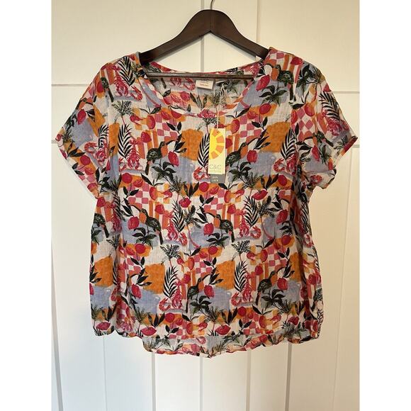 C&C California Tops - C&C California Women's Top 100% Linen Size 1X NWT